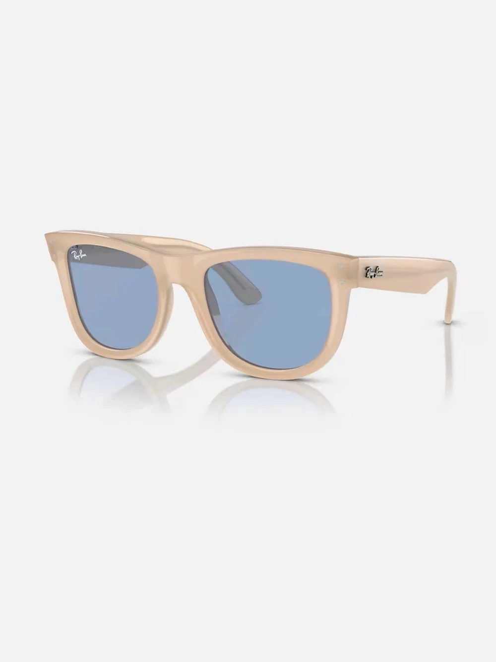 Ray-Ban | Wayfarer Reverse | Nude Frame Sunglasses with Blue Lenses
